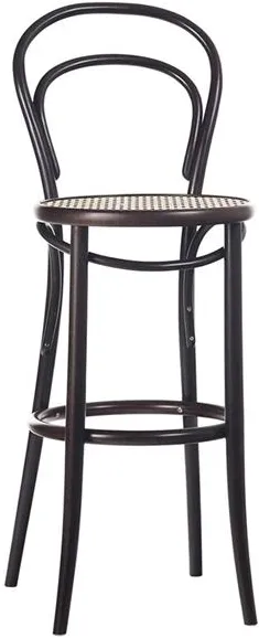 TON No 14 Bar Stool 61 cm Rattan/Coffee