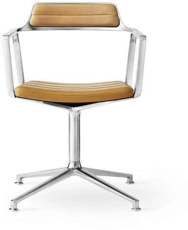Vipp 452 Swivel Chair Sand Leather