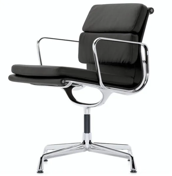 Vitra Soft Pad EA 208 Office Chair with Swivel Black/Chrome