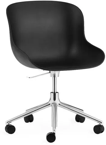 Normann Copenhagen Hyg Office Chair with Wheels Aluminium/Black