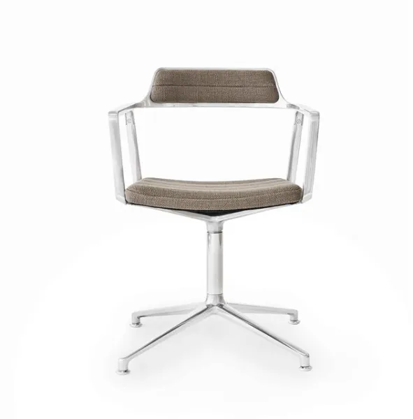 Vipp 452 Swivel Chair Dark Sand/Aluminium