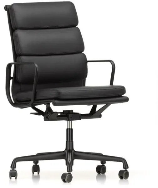 Vitra Soft Pad EA 219 Office Chair with Swivel & High Back Nero