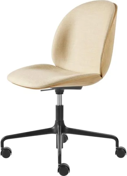 GUBI Beetle Office Chair Upholstered Front Matt Black/Flair Special 134