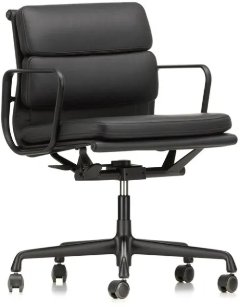 Vitra Soft Pad EA 217 Office Chair with Swivel & Armrests Nero