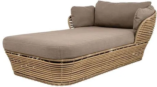 Cane-Line Basket daybed - Natural frame incl. cushion