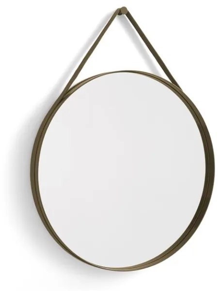 HAY Strap No 2 Mirror Ø70 Light Brown