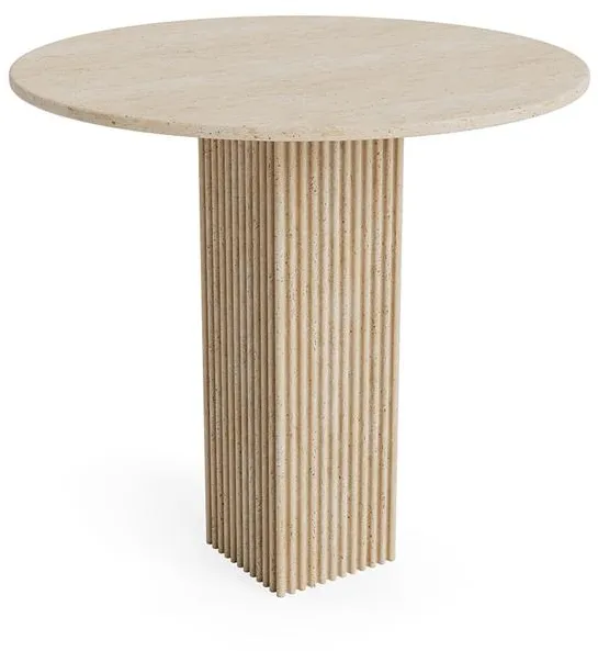 NORR11 SoHo Dining Table Ø80 Travertine