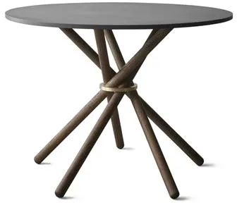 Eberhart Hector 105 Dining Table Dark Concrete/Dark Oak